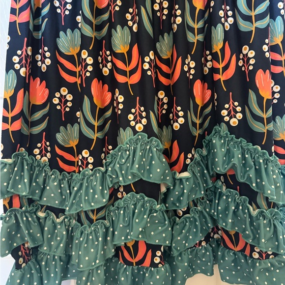 Floral Print Sleeveless Girls Dress - Picture 3 of 5